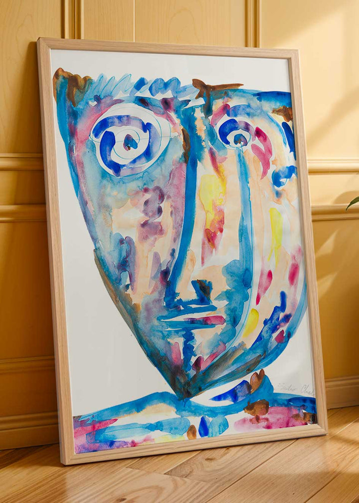 Blue face